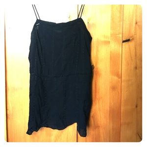 Free people black cotton festival romper