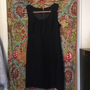 Jcrew navy cotton shift dress, lined, sleeveless
