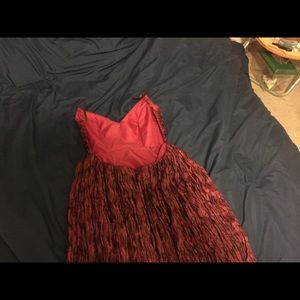 Maroon Backless Prom Dress