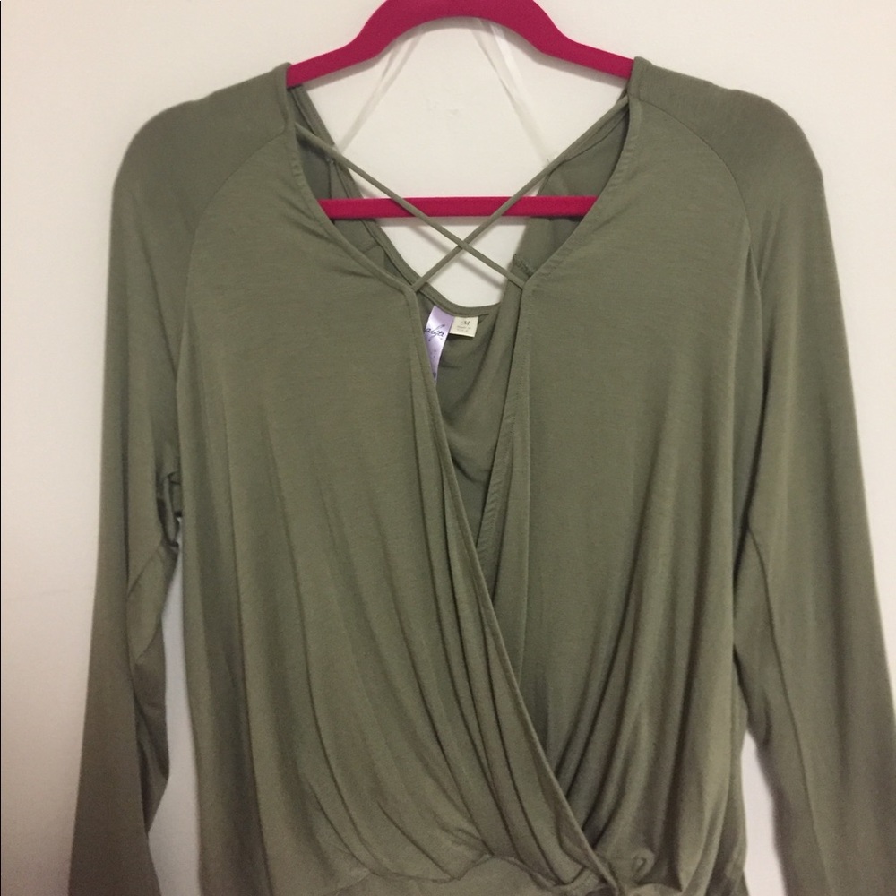Front wrap shirt