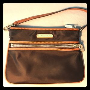 Two Tone chocolate brown Michael Khors clutch