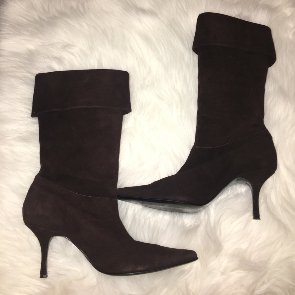 Dark brown suede Steve Madden boots