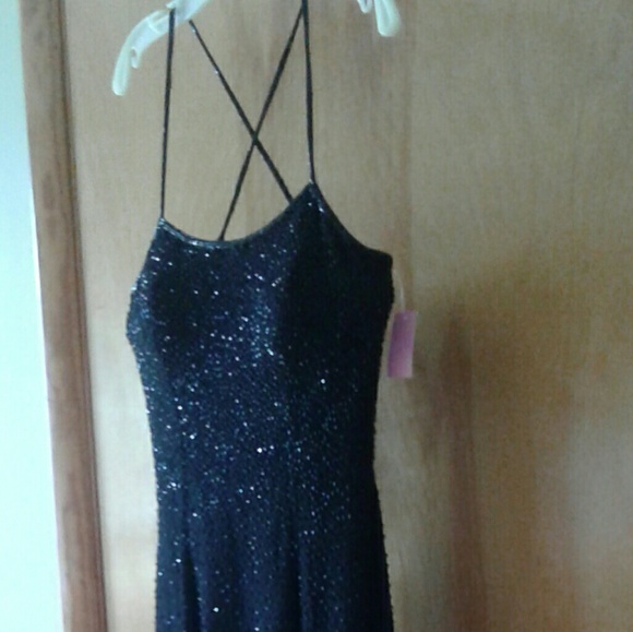 BEADS Dresses & Skirts - BEADS BLACK  SZ 8 Sequin Bead Prom Grown