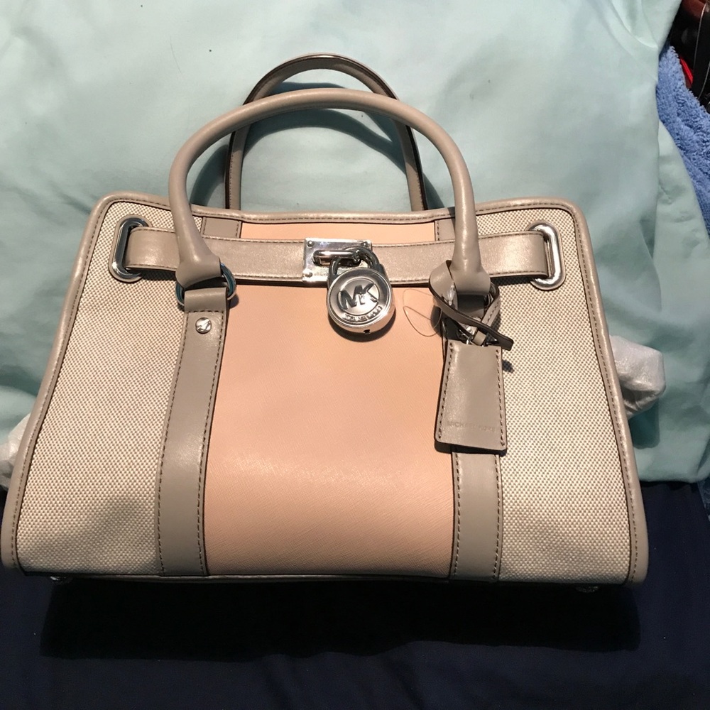 Michael Kors Hamilton center stripe EW Satchel