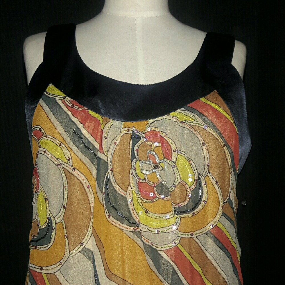 NWT SINGLE  Sequin and Beads Sheath Dress