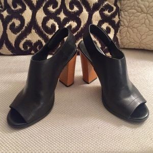 Audrey Brooke peep toe booties
