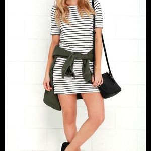 Lulu's Black and White Striped Dress