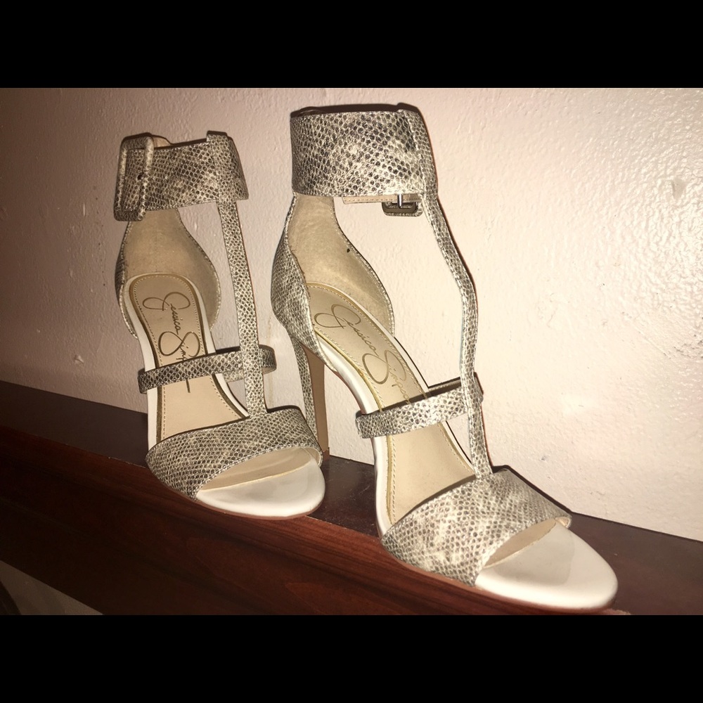 Jessica Simpson Snakeskin Heels - Picture 2 of 4