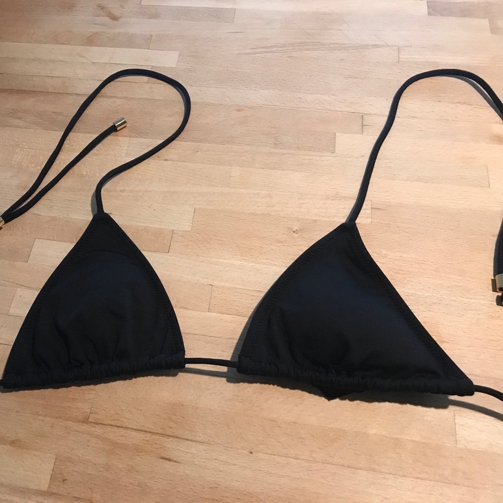 All black Victoria's Secret bikini top