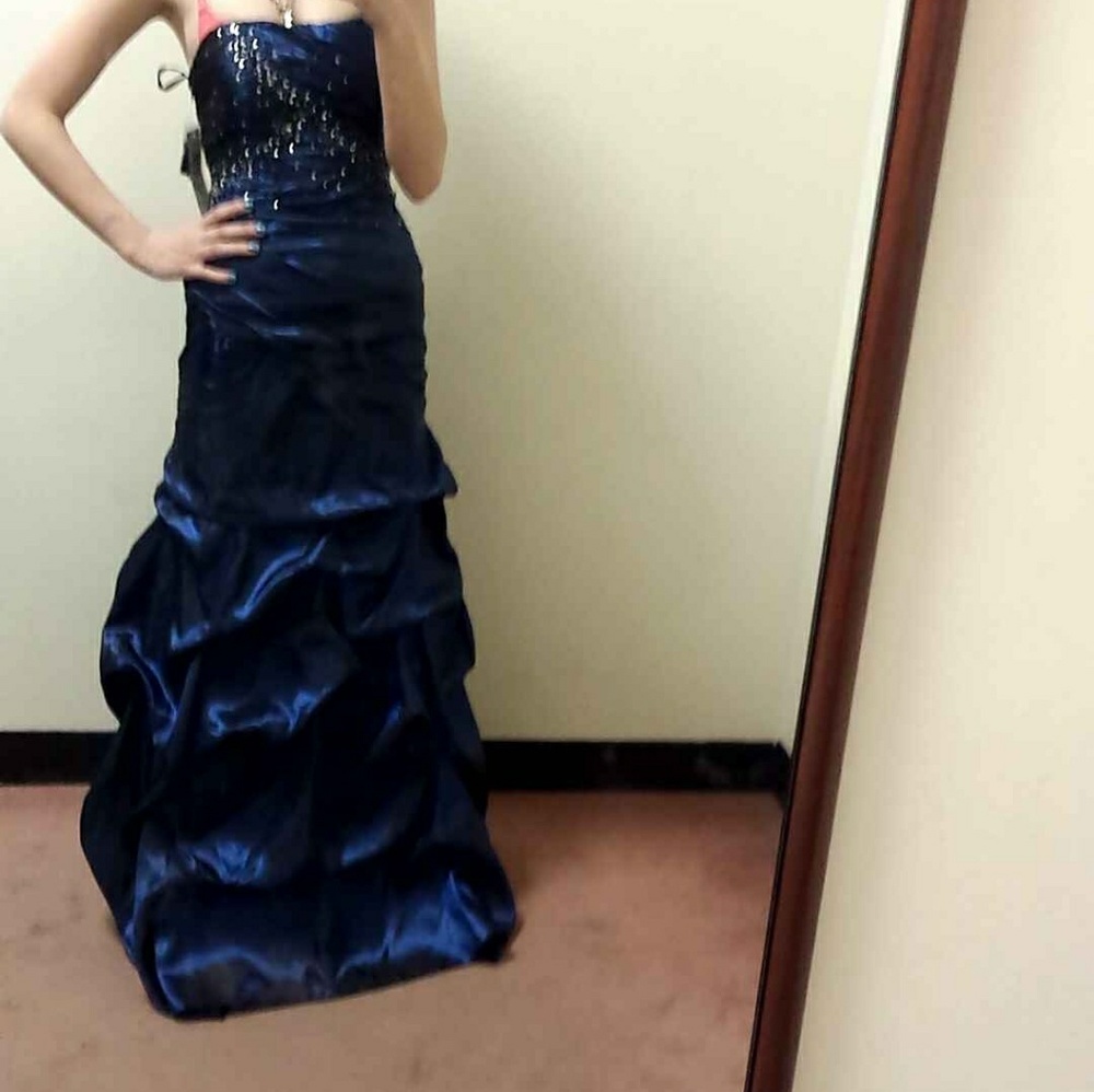 Midnight blue prom dress