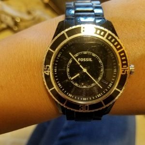Black Fossil watch