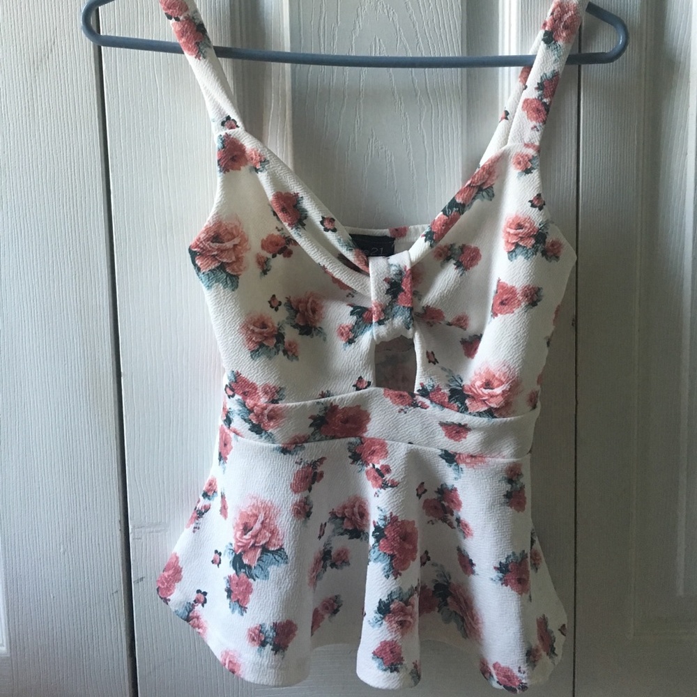 Rue 21 ruffle floral top.