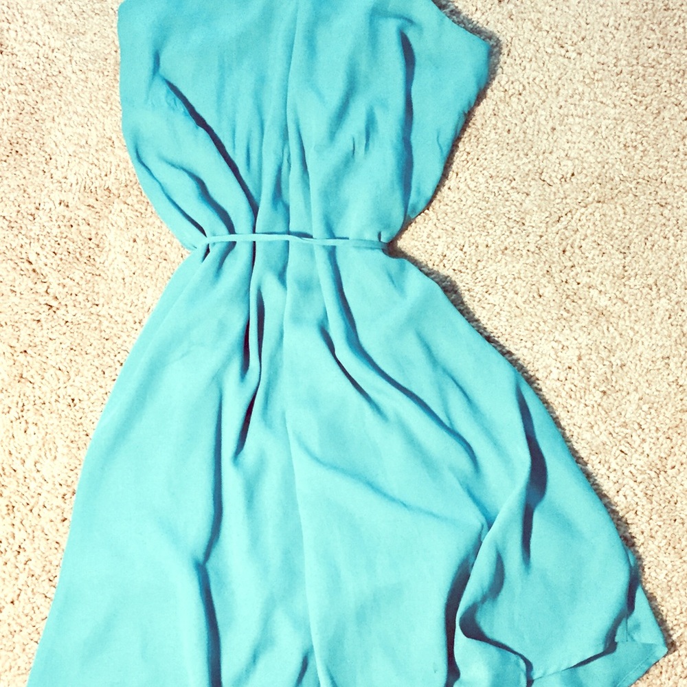 Turquoise halter dress