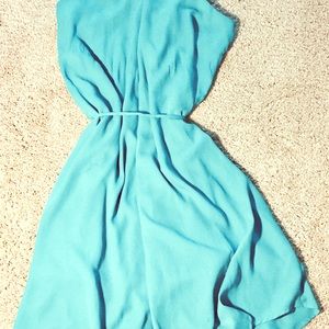 Turquoise halter dress