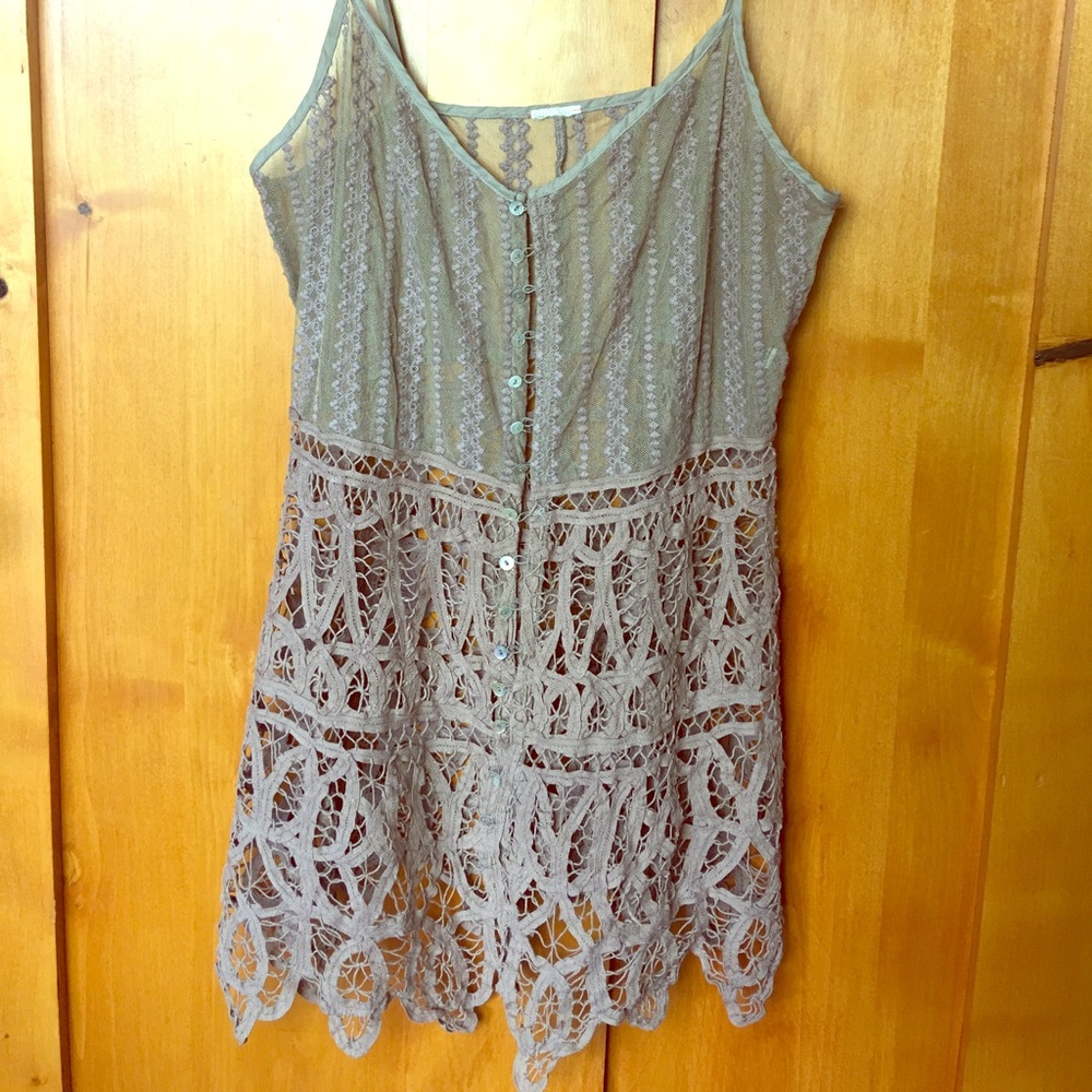 Free people lace boho festival top dusty lavender