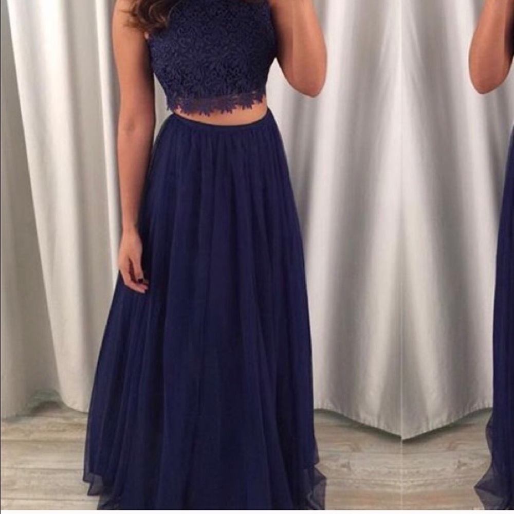 Two piece evening dress