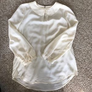 Madewell Round Collar Silk Blouse