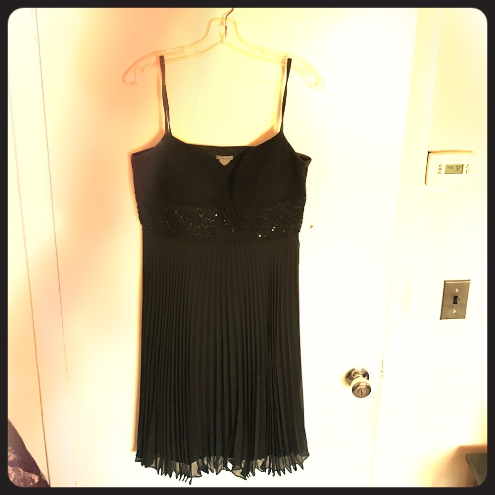 Ann Taylor Black Sequined Cocktail Dress
