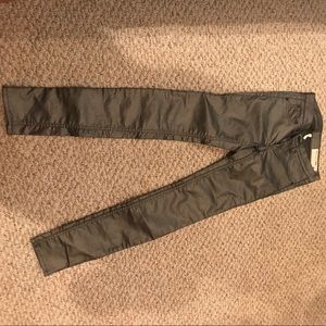 Rag and Bone grey metallic skinny pants