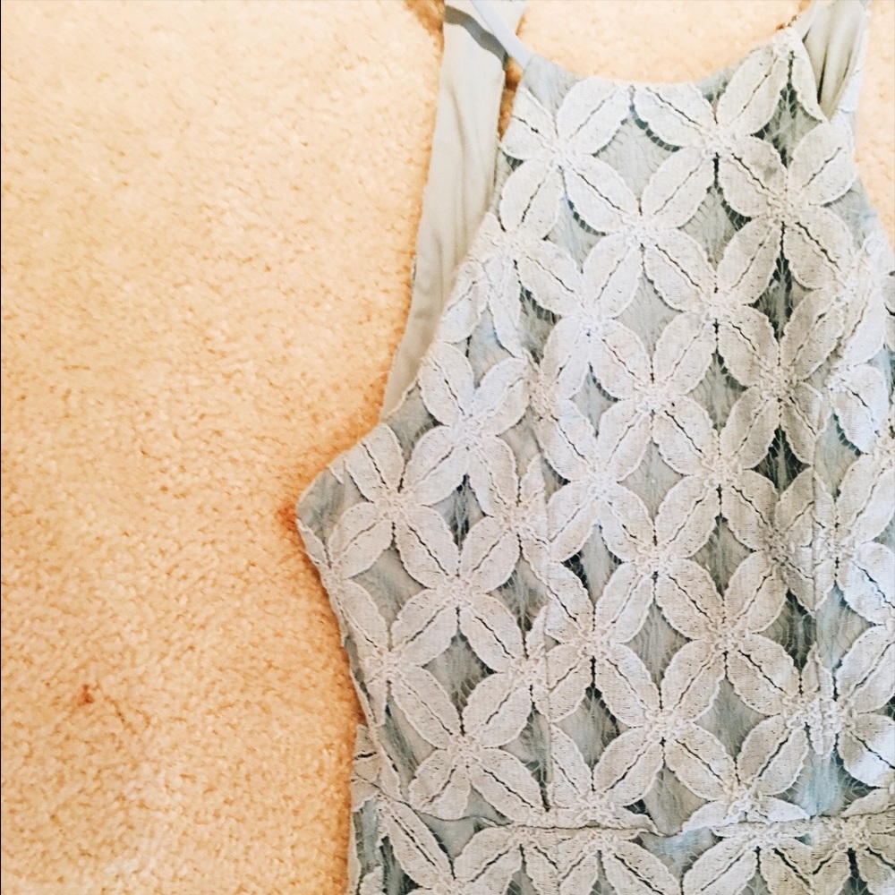 LIGHT blue Flower Bodycon Dress
