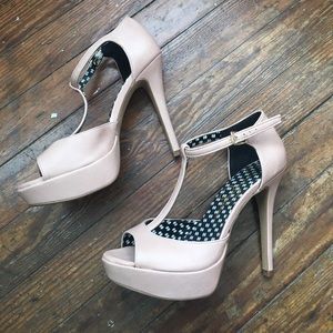 Jessica Simpson Peep Toe T-Strap Mary Janes