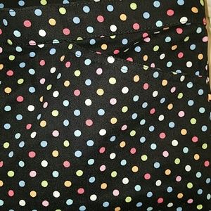 white stage polka dot capris