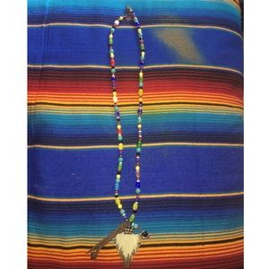 SERAPE BEADED ARROW HEAD NECKLACE!