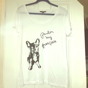 Banana Republic Tee, featuring French Bulldog