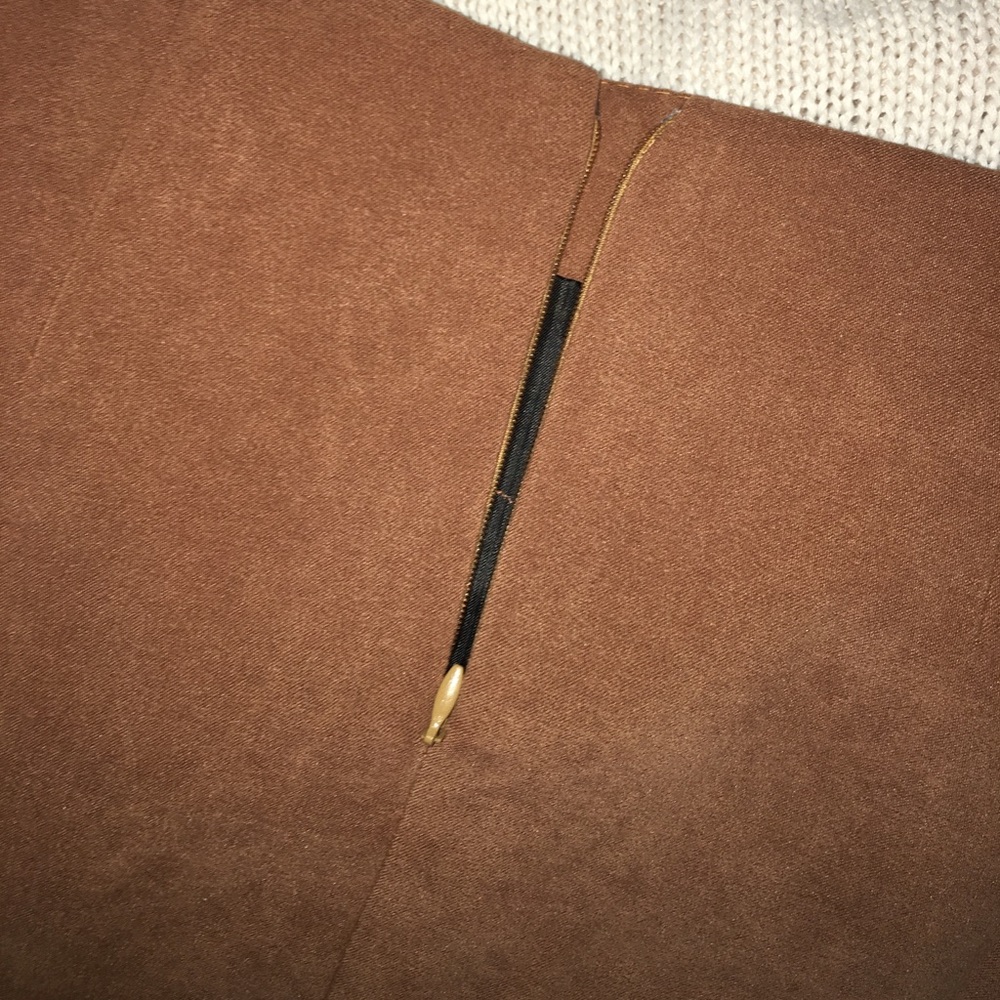 Last one!!! Cognac faux suede mini skirt - Picture 3 of 4
