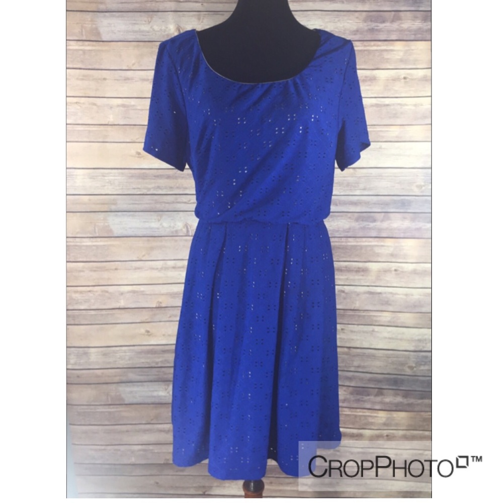 Plus stretch eyelet pattern dress size 18w