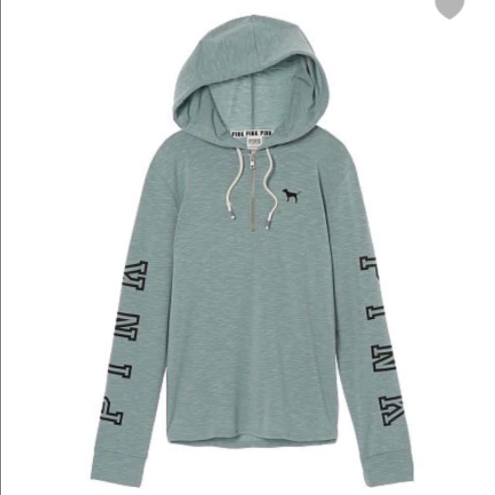 VS PINK 1/4 zip hoodie worn once