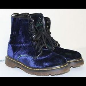 Vintage Blue Velvet Doc Martens (from the U.K.)