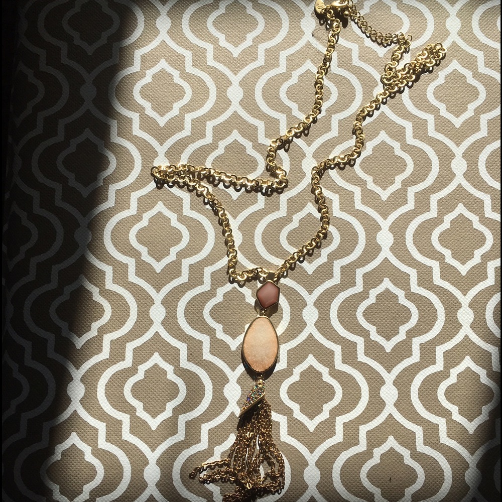 Pink and Gold Charming Charlie Necklace