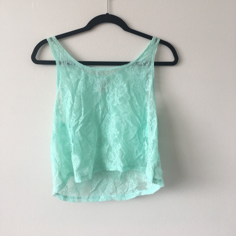 Victoria's Secret Pink Lace Crop Top Tank