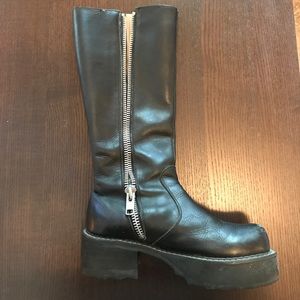 John Fluevog monster boots, black, 8.5
