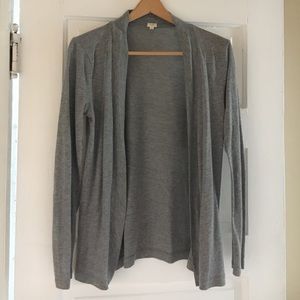 Gray cotton J Crew cardigan