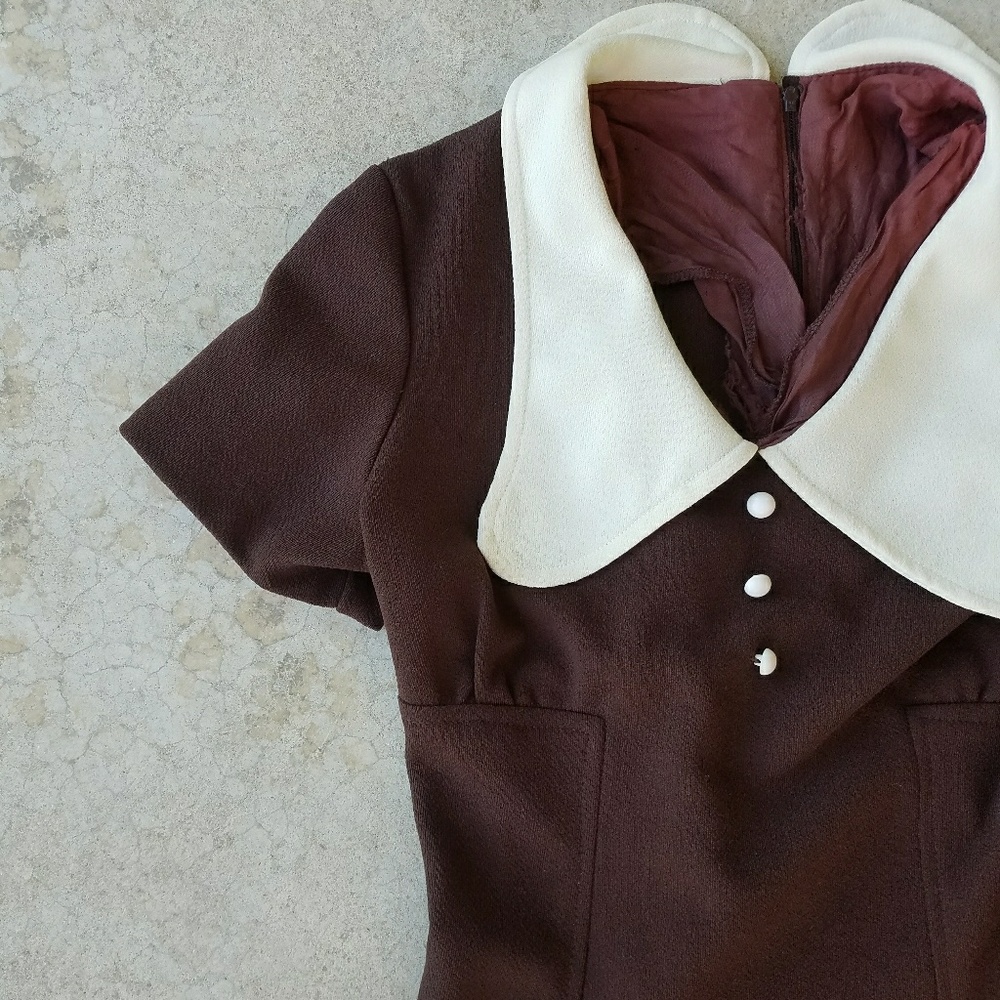 SOLD True Vintage 1960s Mod Mini Dress - Picture 3 of 4