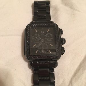 Michele Deco Nior Black Diamond dial watch head