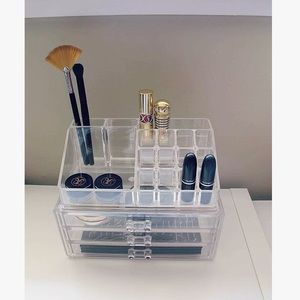 Makeup Organizer Clear 3-drawers Lipstick Brush