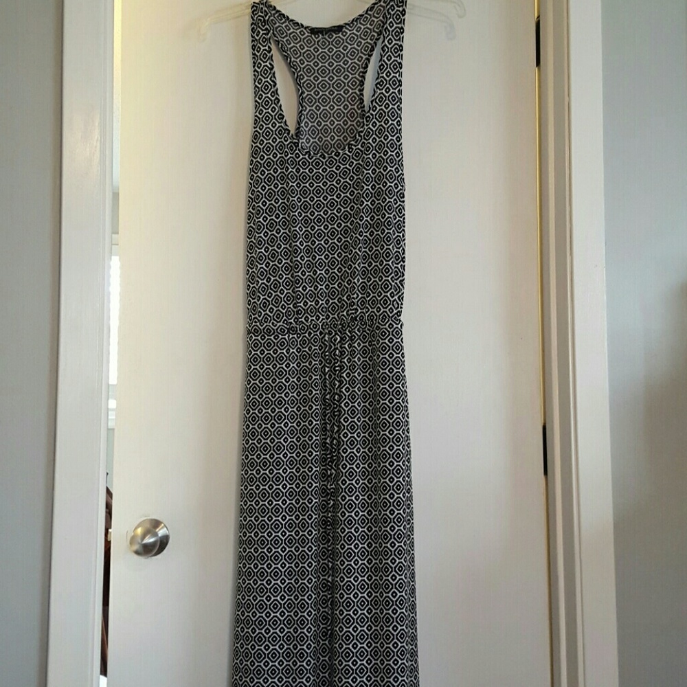 Banana Republic Black and White Maxi Dress
