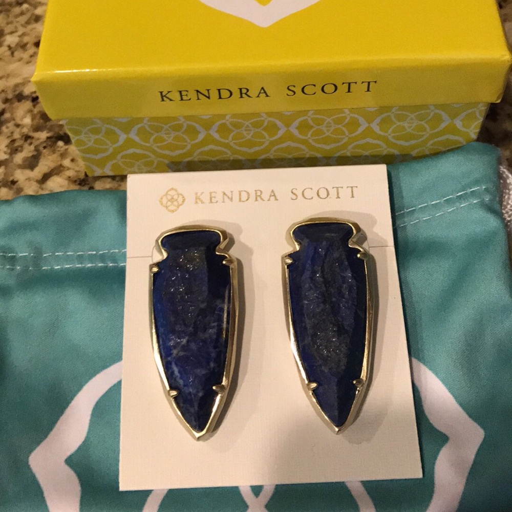 New Kathryn Earrings Silver, Blue Lapis Stone