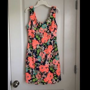 Scalloped Floral Fitted Boutique Dress