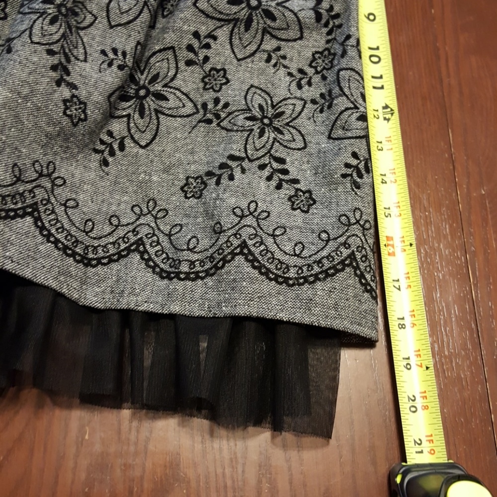 Joe Benbasset floral velvet tulle skirt AL NWT - Picture 4 of 6