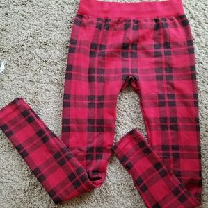 Christmas plaid leggings