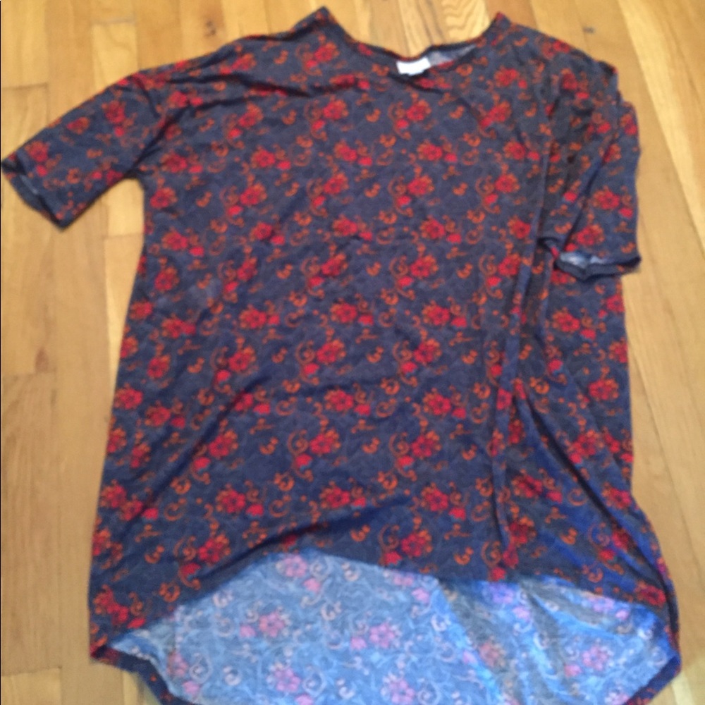 LuLaRoe 2XL Irma blue/gray background. *worn once