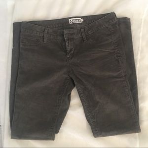 Gray Roxy corduroy pants