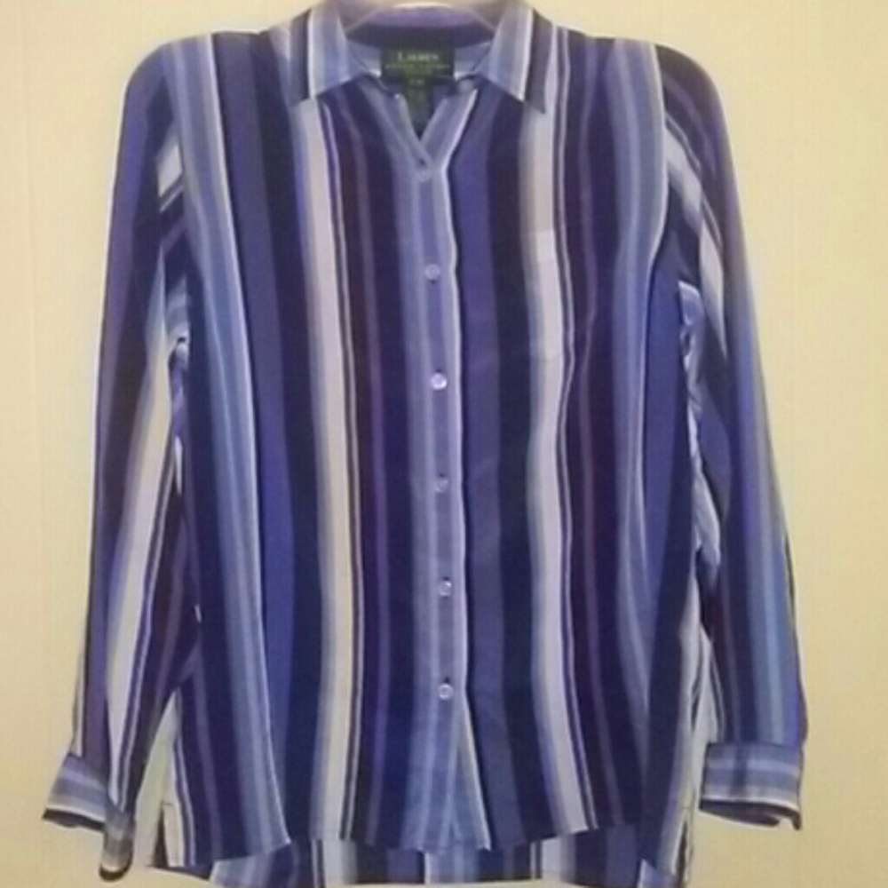 Ralph Lauren M/P button down silk shirt
