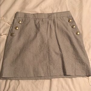 Jcrew Striped Seersucker Skirt