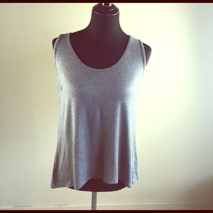 Gray Lightweight Tank with an Open Back. NWT