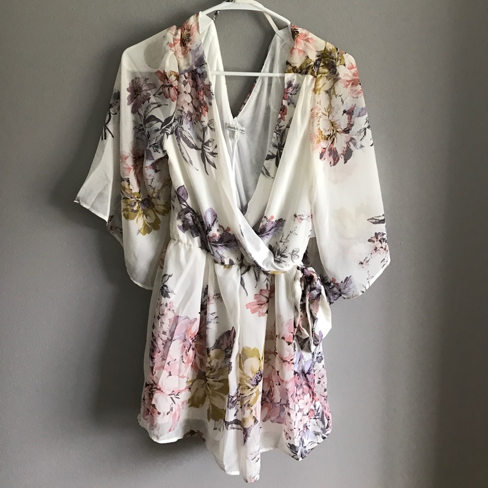 Cute white floral romper